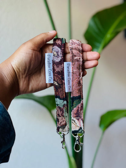 Vintage Floral Key Wristlet