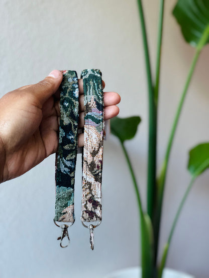 Vintage Floral Key Wristlet