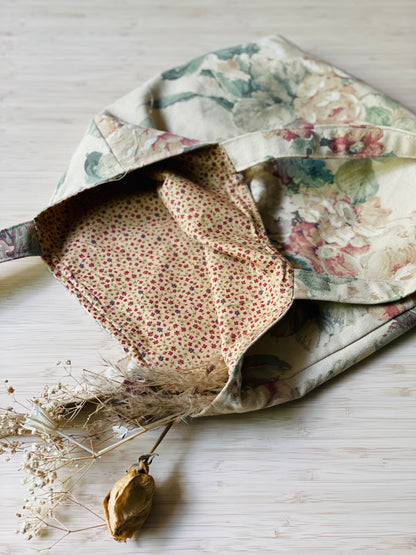 Canvas Vintage Floral Tote Bag