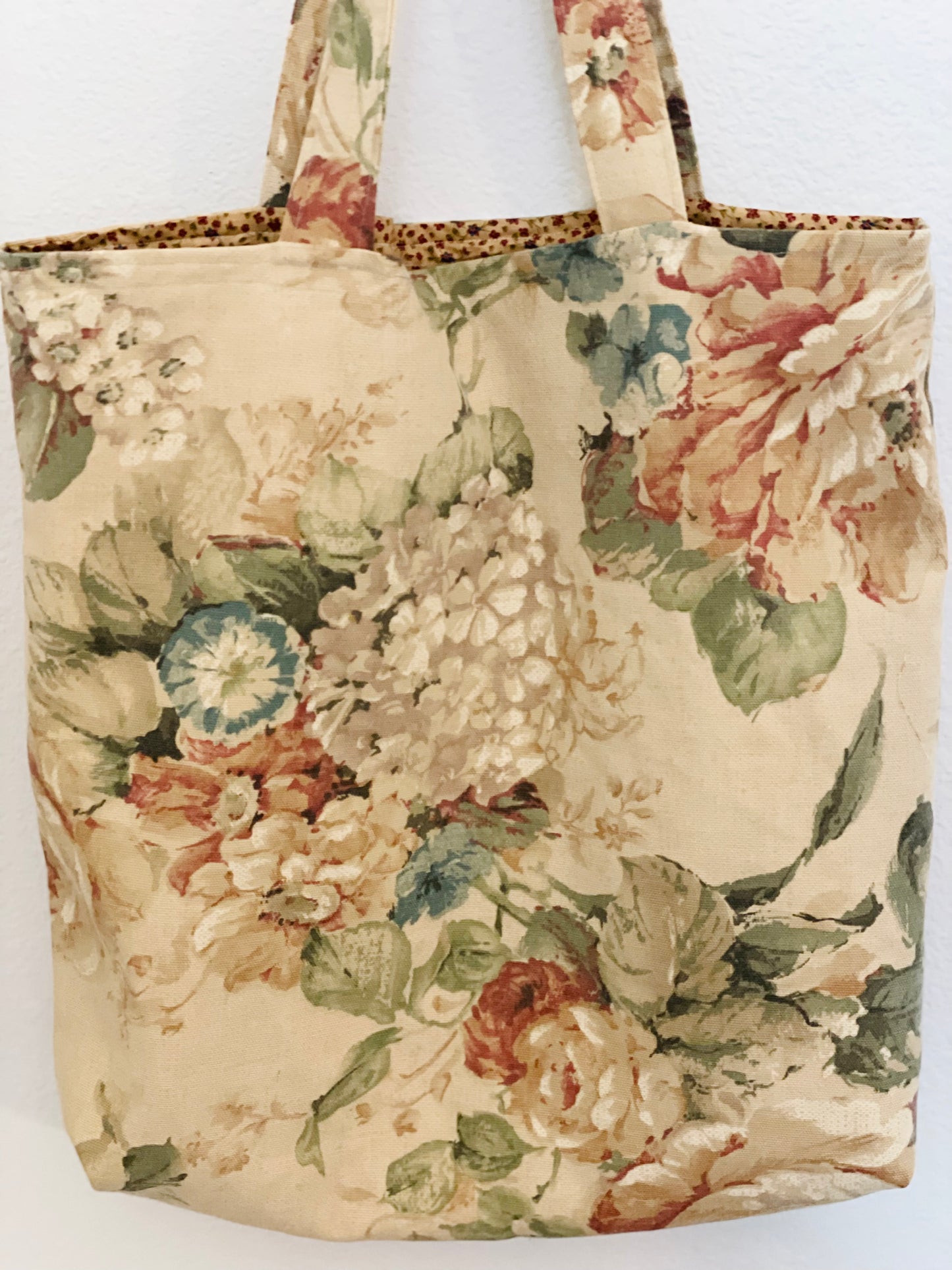 Canvas Vintage Floral Tote Bag