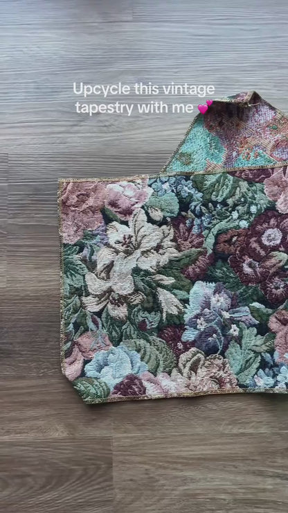 Vintage Floral Key Wristlet